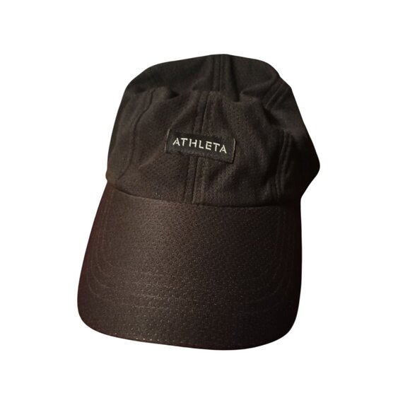Athleta Relaxed Cap Black Active Baseball Hat Athleisure Adjustable Strap Cotton - Picture 1 of 7